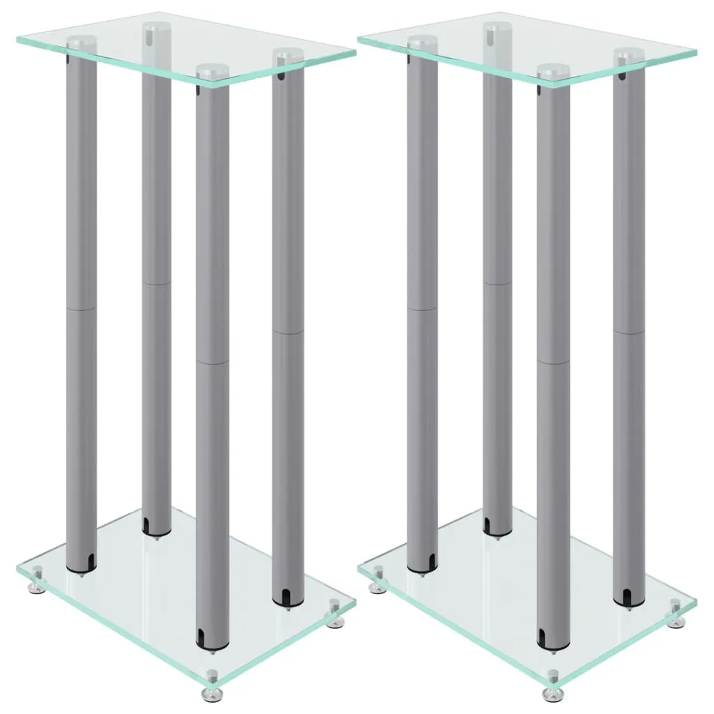 Recensione Supporti Diffusori vidaXL Vetro 75cm Argento 4 Colonne