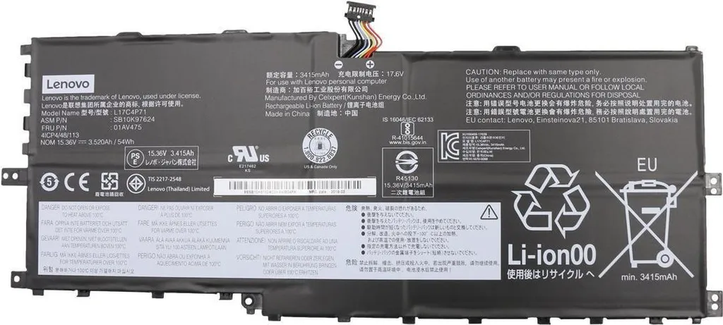 Batterie Lenovo 54Wh Lithium-Ion Longue Durée avec Cellules Haute Qualité