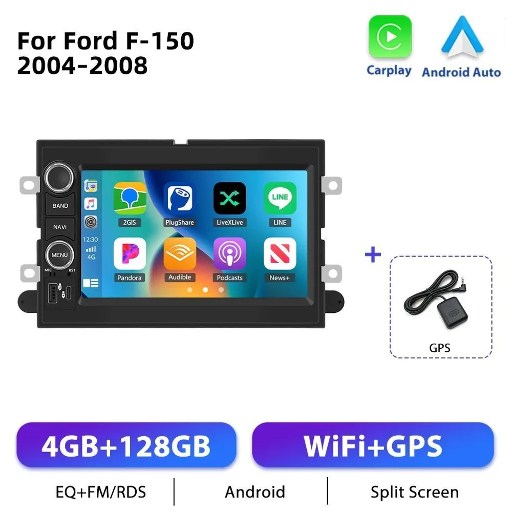 Autoradio Android pour Ford F-150 2004-2008 CarPlay 4Go RAM 128Go ROM GPS