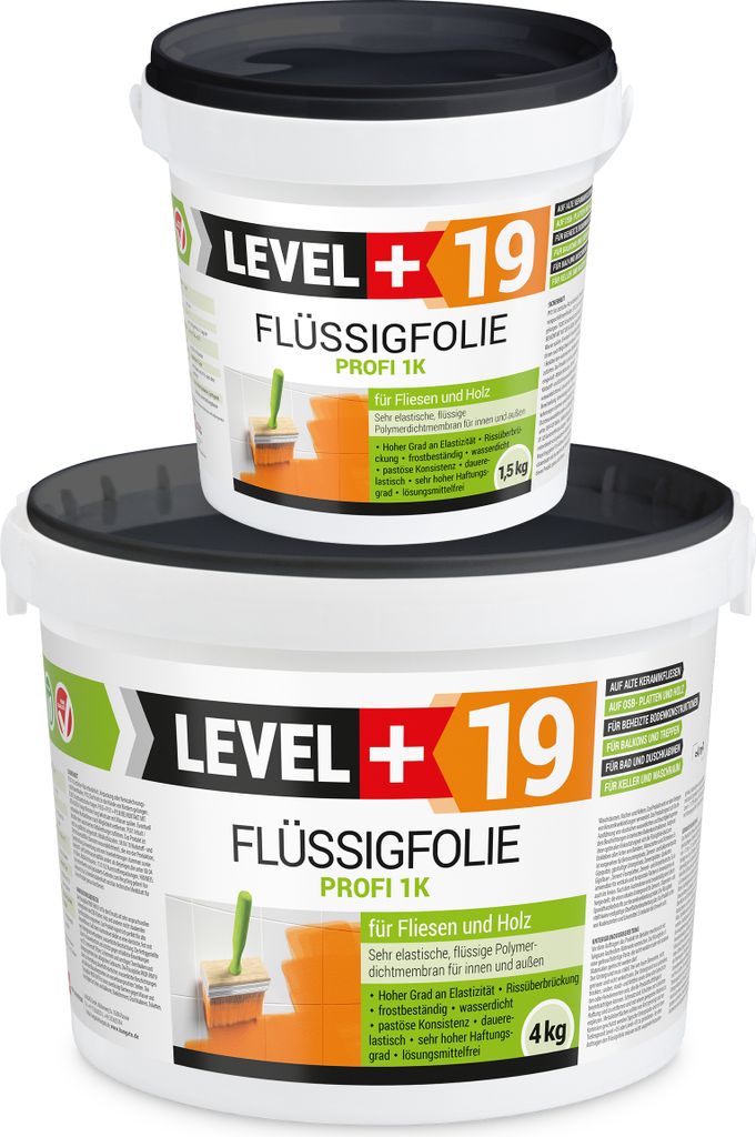 Flüssigfolie Profi Dichtfolie 5,5kg Badbdichtung Innen und Außenbereich Bad RM19
