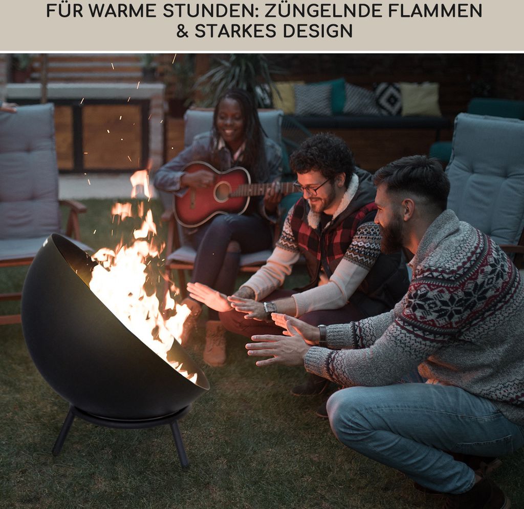 Blumfeldt Feuerschale, Outdoor Feuerstelle mit 3-Beinbein Produktbild 6