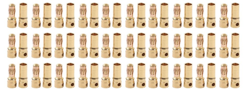 30 Paar Bananenstecker, vergoldet, korrosionsbeständig, Messing, Stecker-Buchsen-Set