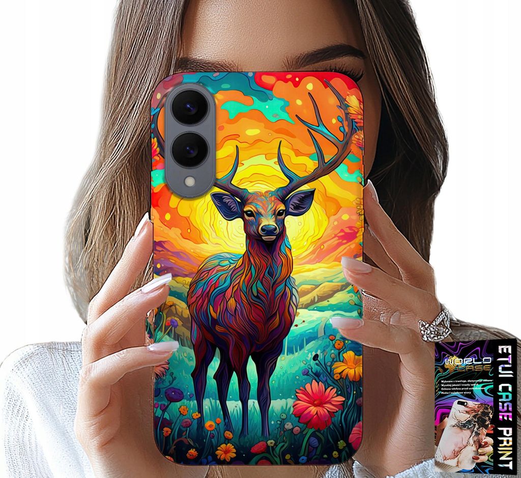 Etui Für Samsung Galaxy S25 Edge - Farbenfrohe Designs Hirsche Elche Waldtiere