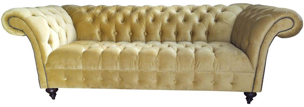 Luxus Sofa Dreisitzer Design Chesterfield Textil Couchen Modern Neu