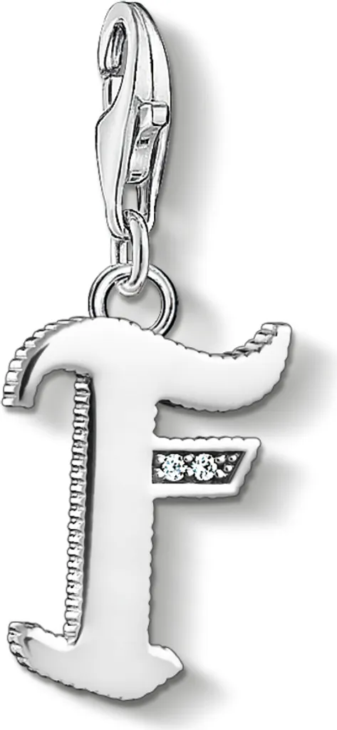 Charm Pendentif Lettre P Argent 925 Poli Thomas Sabo Fermoir Mousqueton