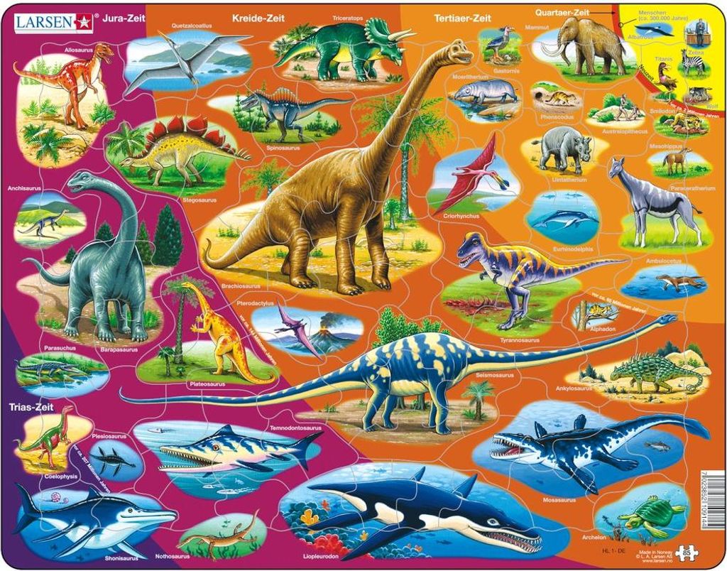 Larsen Zeitalter - Dinosaurier 85-tlg. Produktbild 
