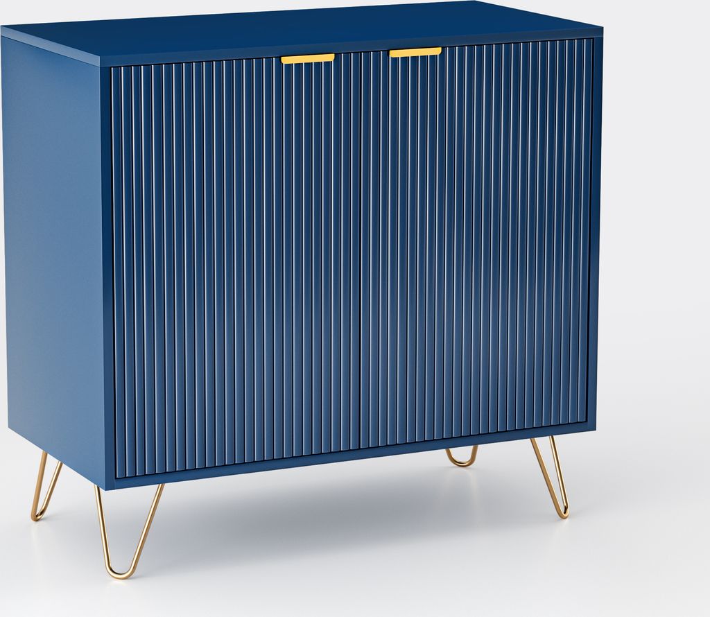 Fortuna Lai Sideboard Marineblau Küchenschrank mit 2 Türen, Produktbild 