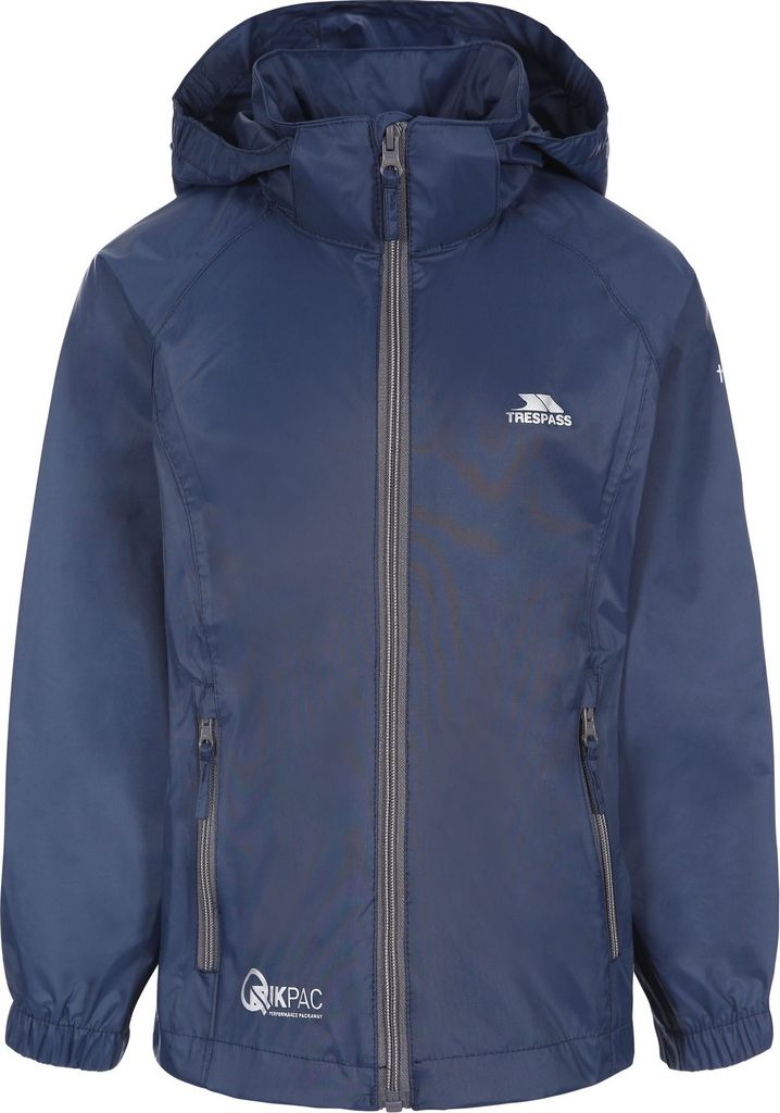 Trespass Kinder Regenjacke Qikpac X TP4776 (104) (Marineblau/Carbon)