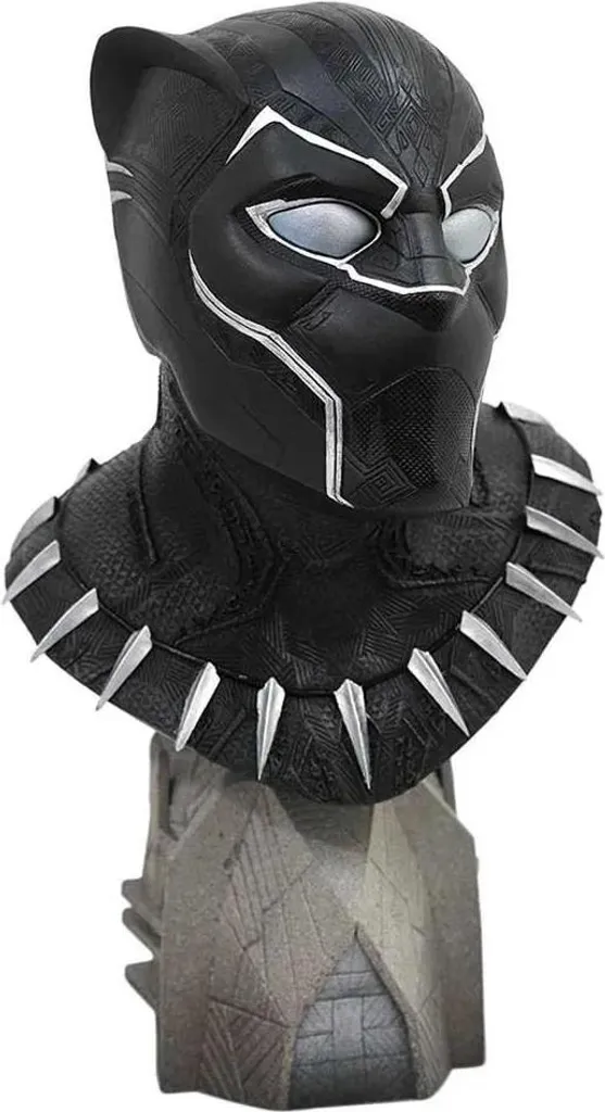 Statue Buste Black Panther Marvel 25cm - Objet de Décoration Collector
