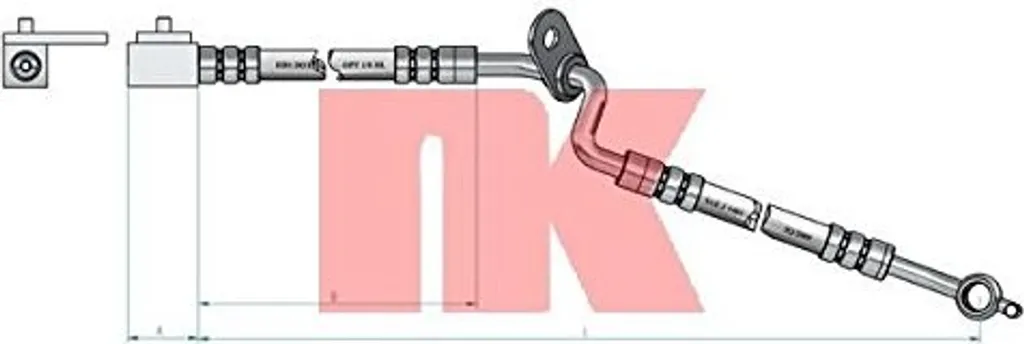 Flexible de Frein NK 853257 : Tuyau Hydraulique pour Circuit de Freinage