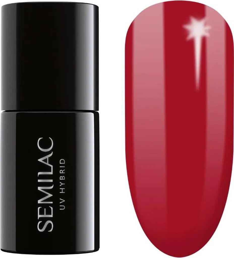 Semilac 401 Vino Lampone 7ml: Smalto Ibrido Rosso Profondo e Lucido