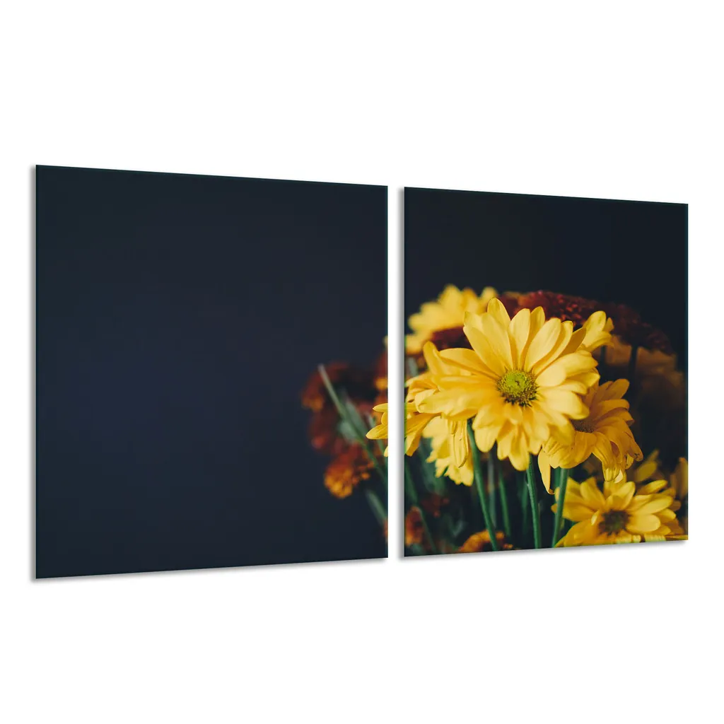 Piastra di Copertura per Piano Cottura Ceramic Hob Fiori Scuro 1 Pezzo