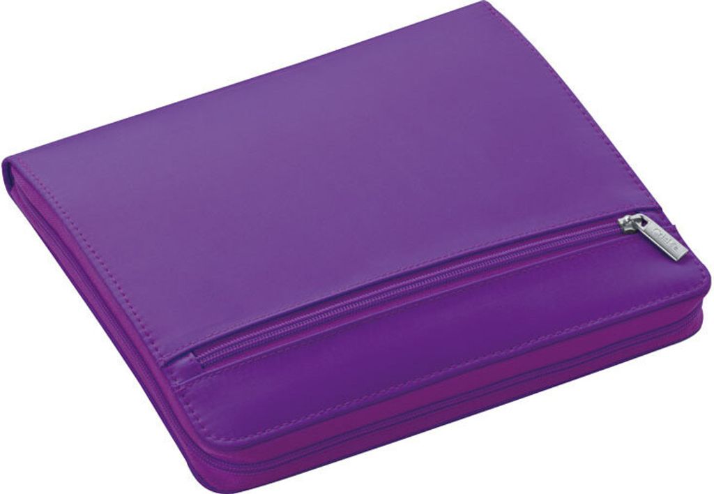 Tablethülle / mit linierten Schreibblock und Reißverschluss / Farbe: lila