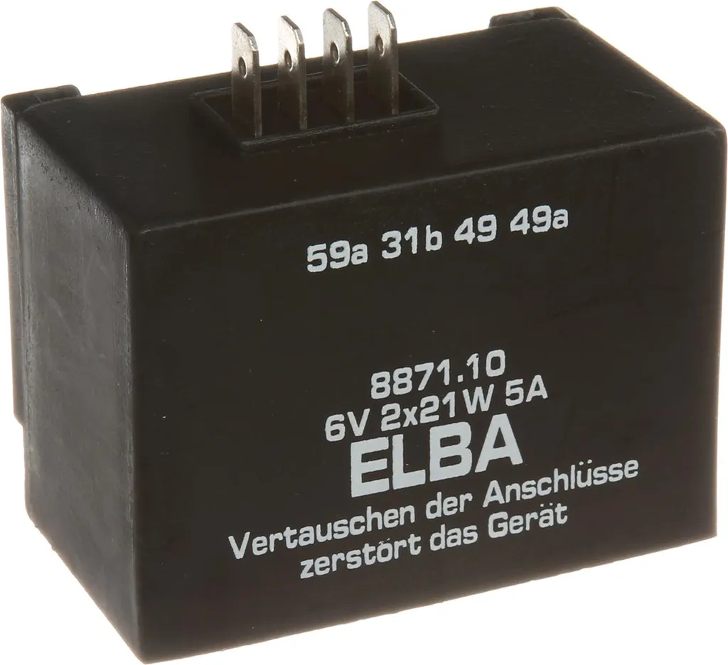 Centrale clignotante Elba 6V-2X21W 8871.10/1 pour motos vintage DDR