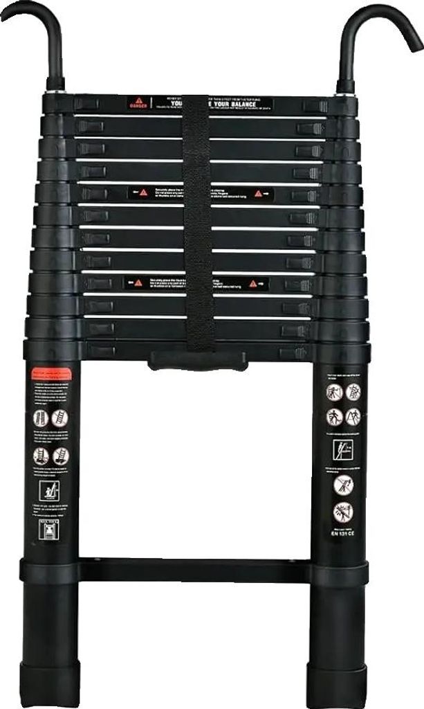 Teleskopleiter, Aluminiumlegierung, 150 kg Tragfähigkeit, 3.8m(12.5FT)