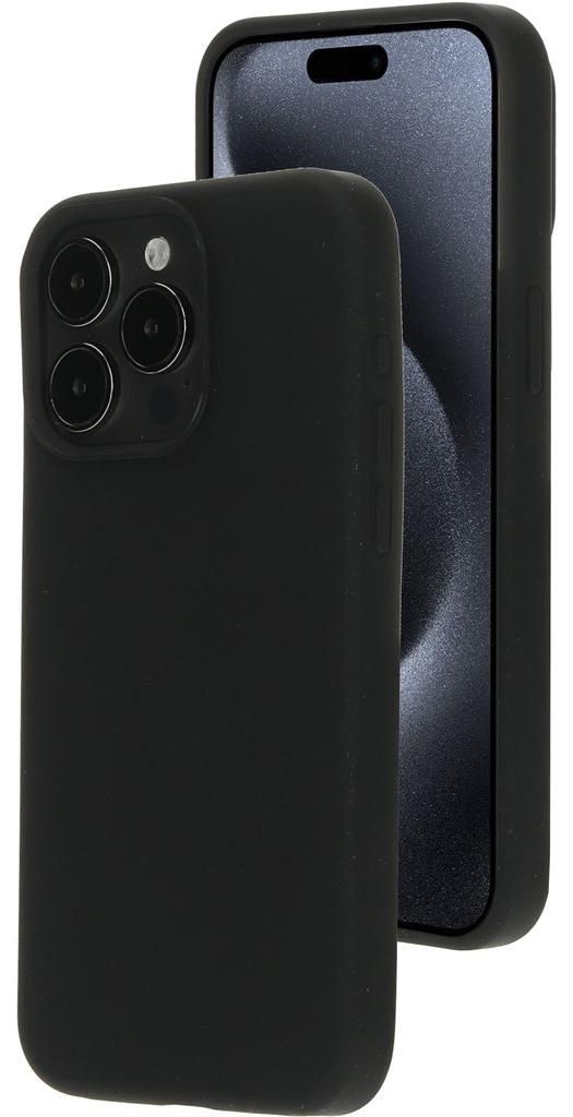 Mobiparts iPhone 15 Pro Max Silikon MagSafe Hülle Backcover - Schwarz