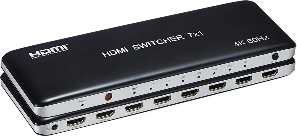 Commutateur HDMI 7:1 4K 60Hz PremiumCord - Évitez de Débrancher vos Câbles