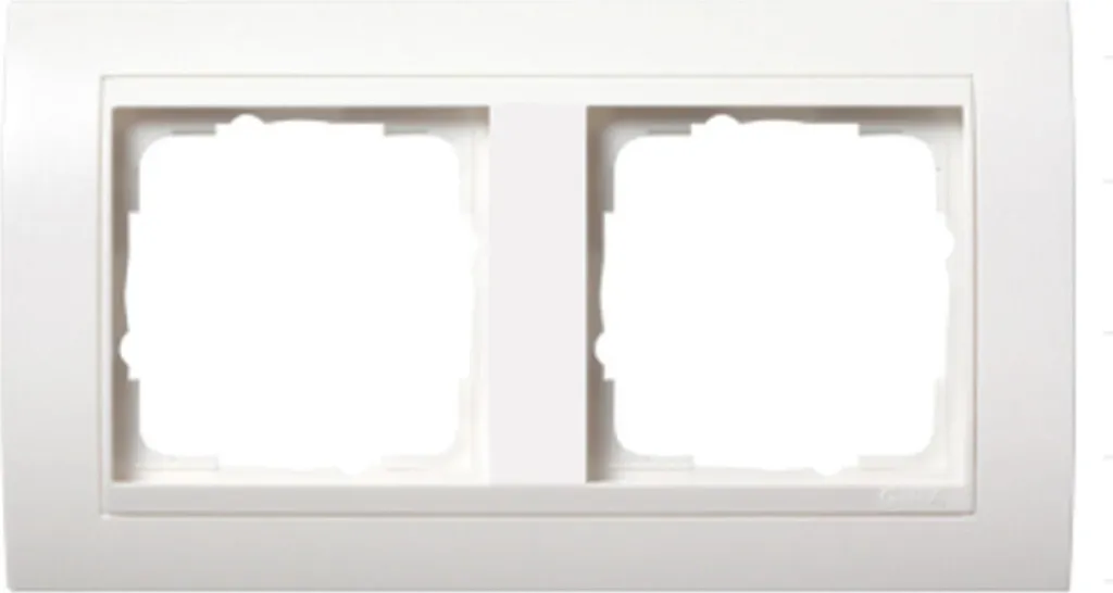 Cadre de recouvrement double Gira pour rénovation électrique Blanc