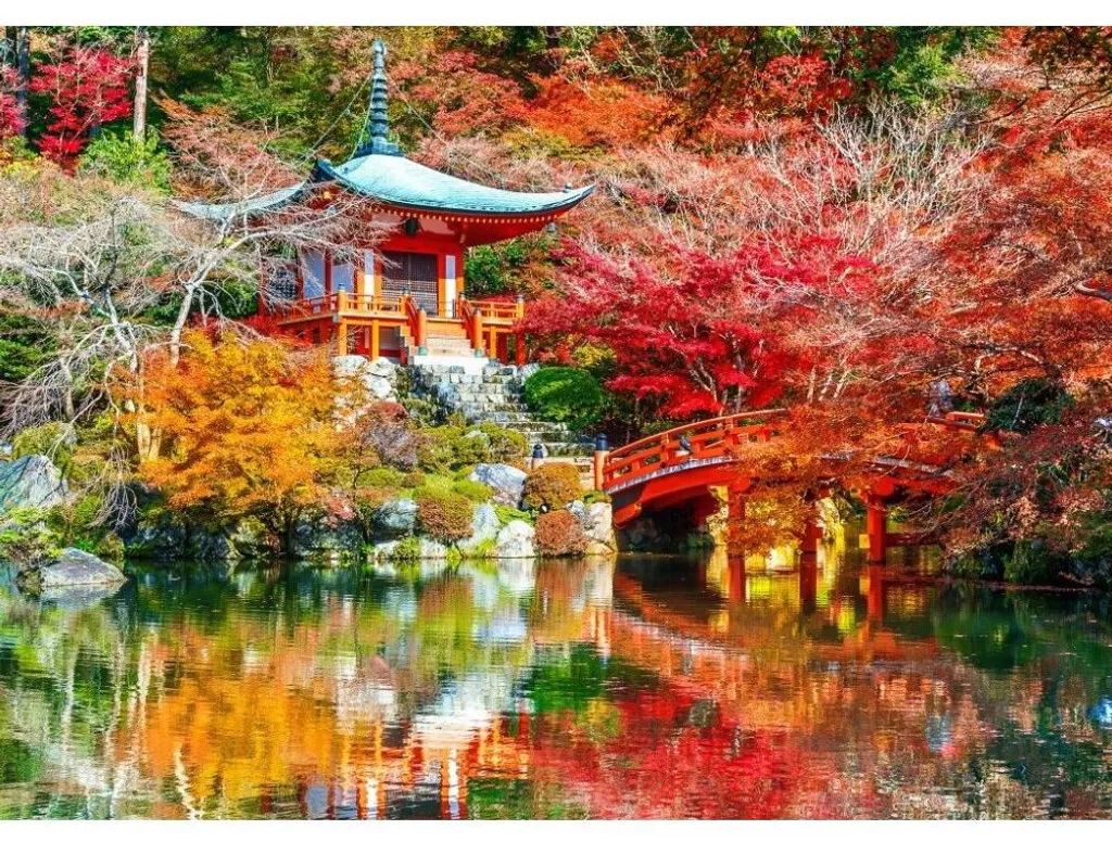 Jeu de puzzle 500 pièces paysage du Japon et temple de Kyoto zen