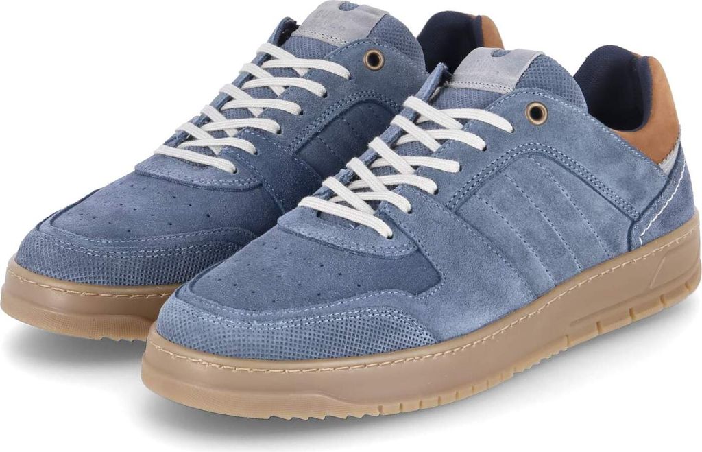 Bullboxer Herren Low Sneaker Blau Rauleder Größe: 41