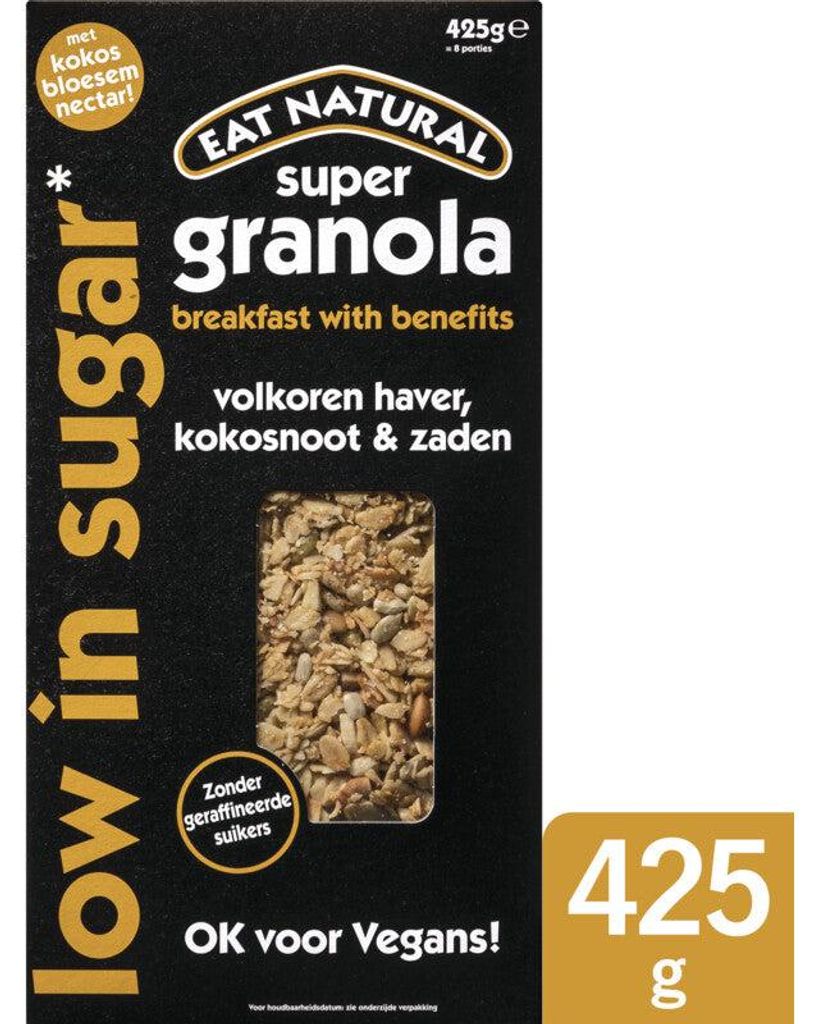 Eat Natural Super Granola Low Sugar 435g – Knuspriges Produktbild 