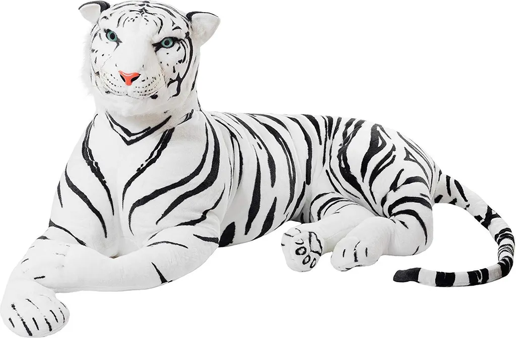 Tigre Blanc Géant 150 cm - Peluche Durable qui Garde sa Forme et Douceur