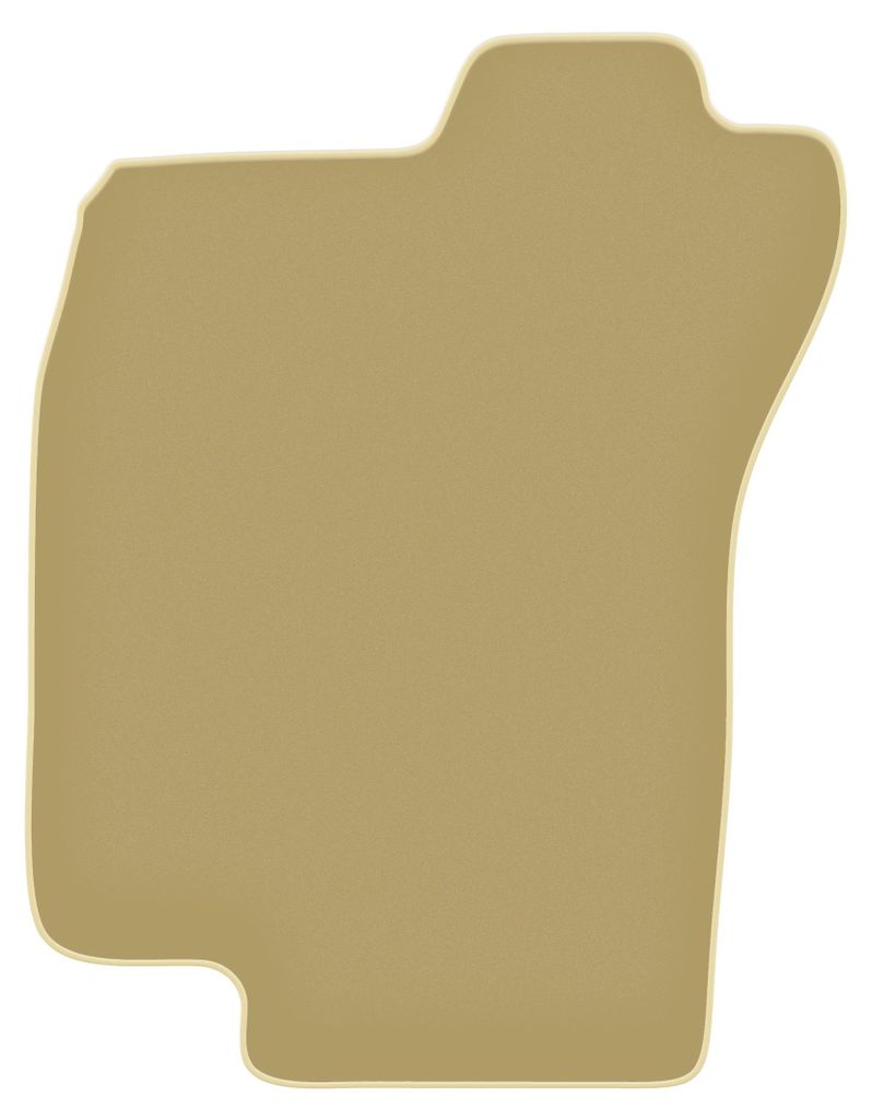Fahrerfußmatte Velours PREMIUM beige passend für Lancia Dedra (1989-1999, Limousine) – mit Befestigungen – passgenau