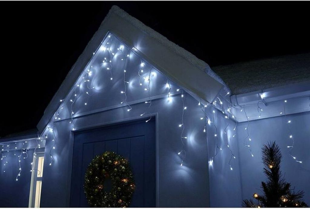 LED krápníky - 10,5m, 200LED, 8 funkcí, IP44, studená bílá Obrázek produktu 