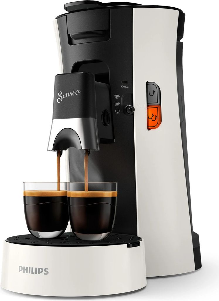 Philips Senseo CSA230/01, Pod-Kaffeemaschine, 0,9 l, Kaffeepad, 1450 W, Schwarz, Weiß