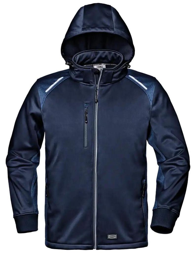 Sir Safety Navigator Softshell-Arbeitsjacke Herren winddicht mit Microfleece-Futter, L, NAVY