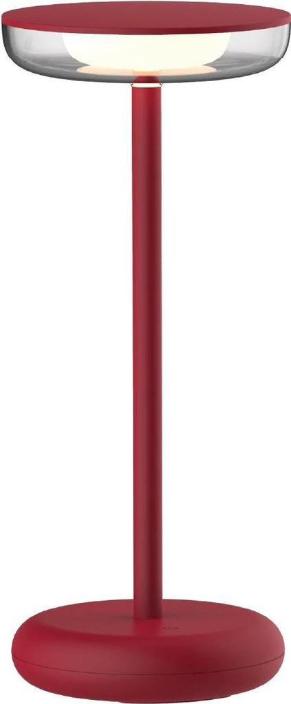 Luxus - Tischlampe Mykonos - Bordeauxrot - H26 x Ø11