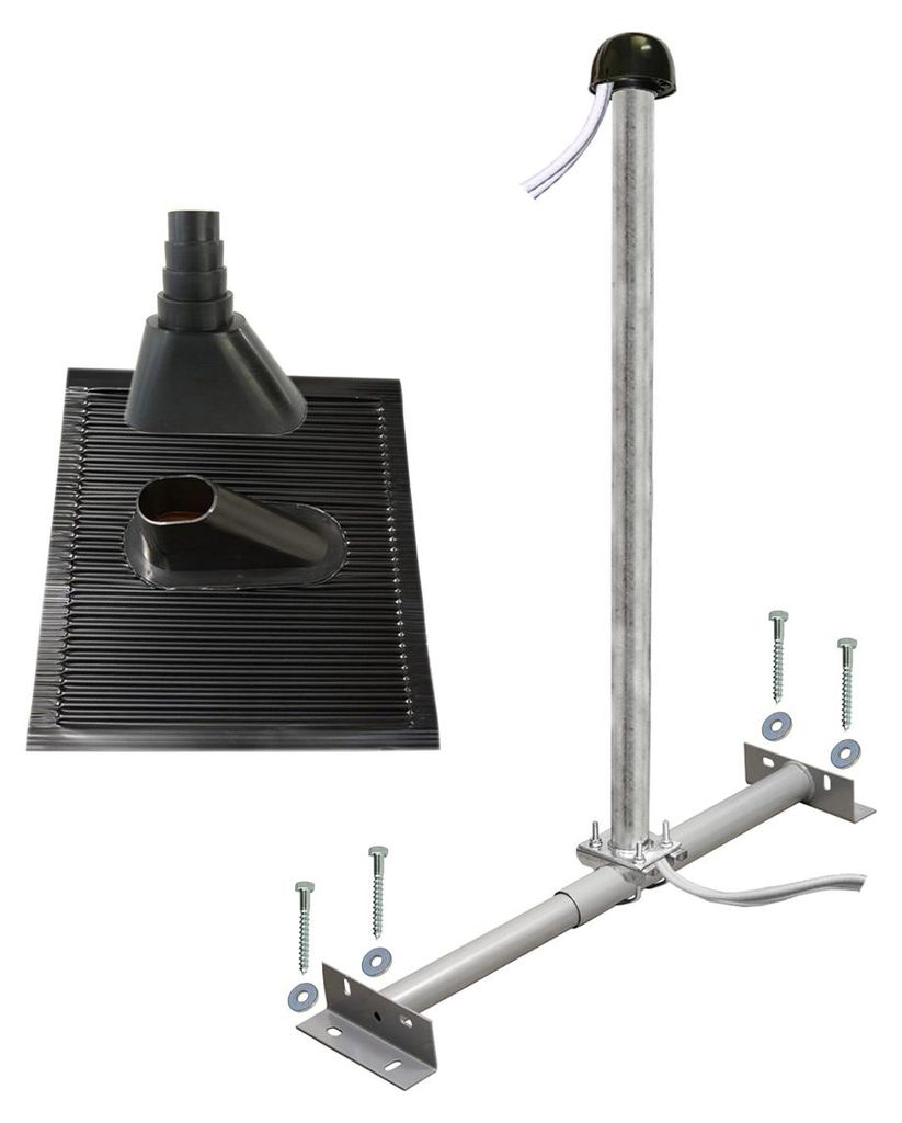 PremiumX BASIC Dachsparrenhalter 100cm SAT Mast Alu Produktbild 