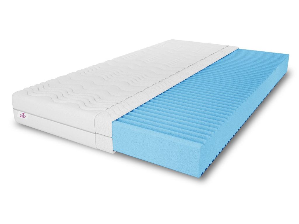 Schaummatratze Natural mit Massageschicht, 120x200 cm, Schaummatratze Höhe ca. 10 cm, Härtegrad H3, Farbe: Aloe Vera, Hochflexibler Schaum inkl. ...