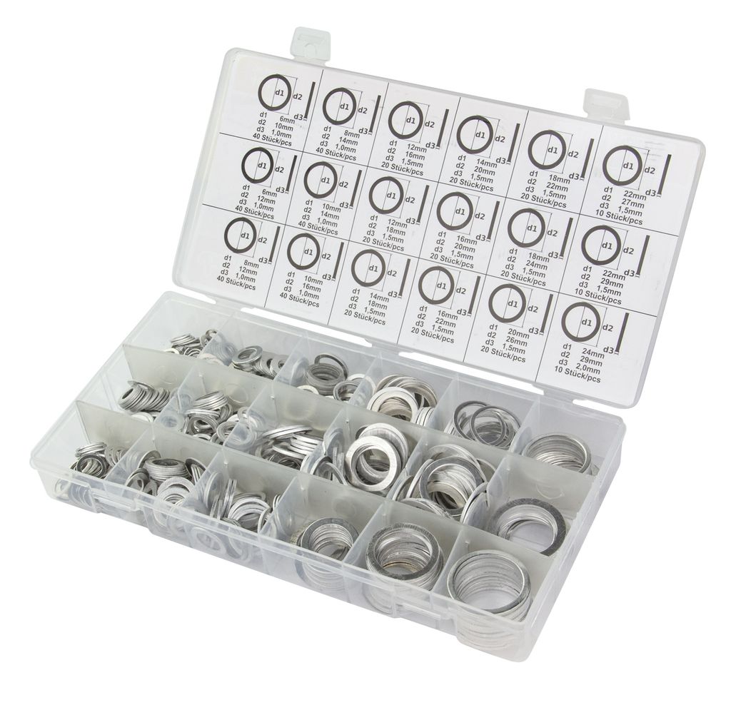 Aluminium Dichtungsringe 450tlg.