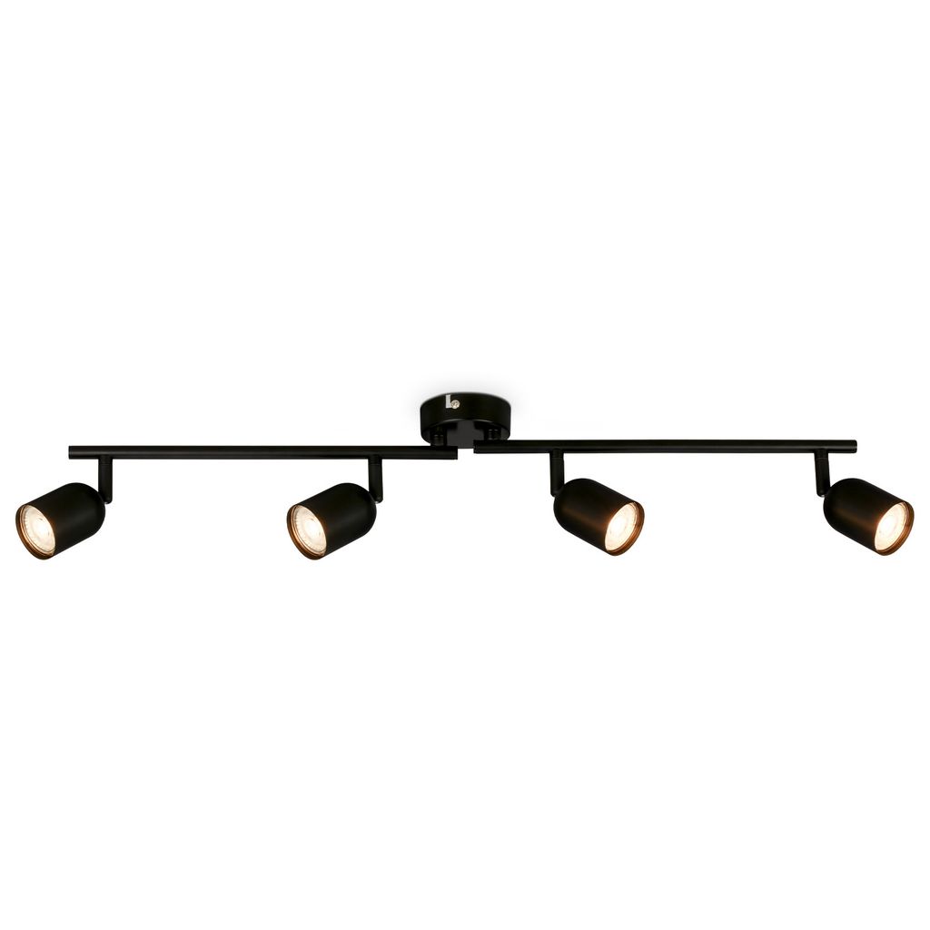 BRILONER Plafonnier, orientable, douille GU10, noir, 70,5 x Image du produit 