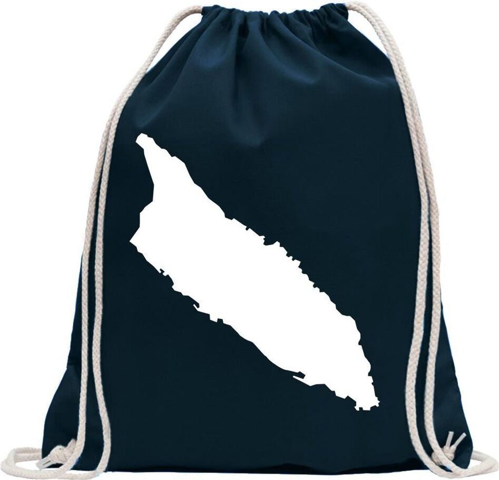 Kiwistar - Turnbeutel - dunkelblau - Niederlande - Aruba - Fun Rucksack Sport Beutel Gymsack Baumwolle mit Ziehgurt