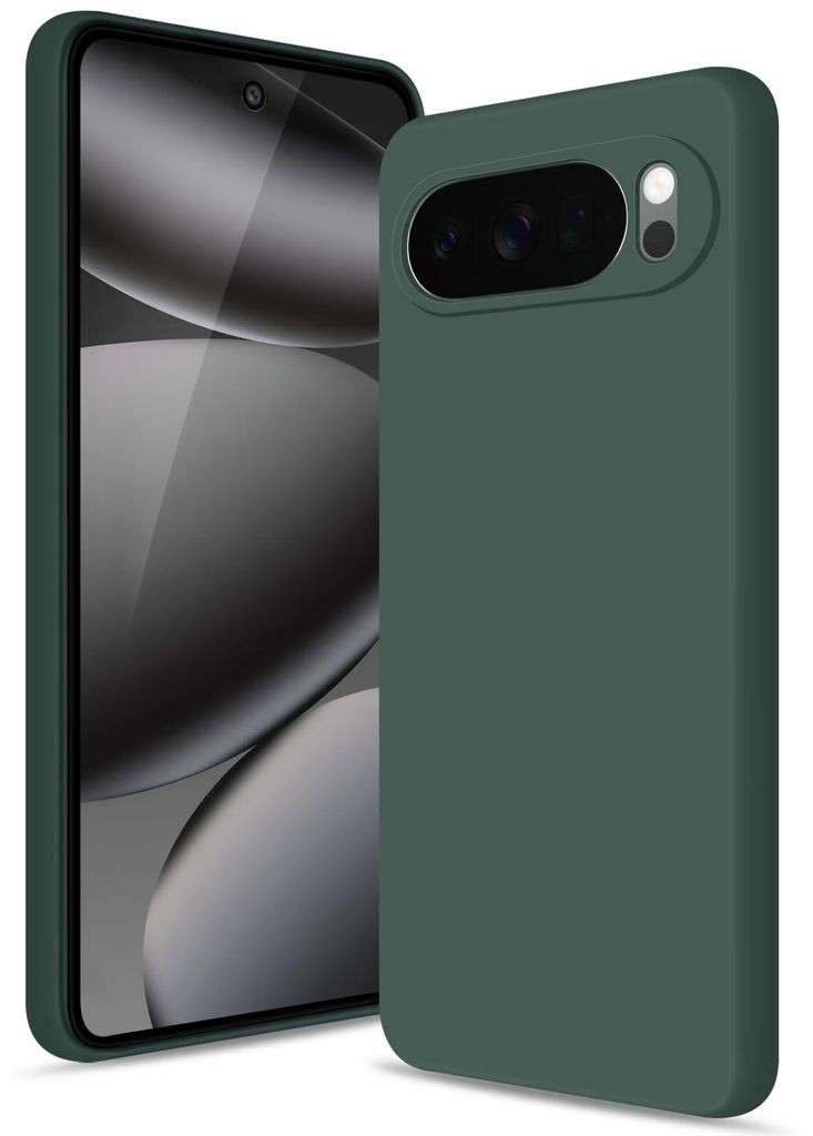 Google Pixel 10 Pro XL Hülle, Flüssig Silikon Handyhülle Stoßfest Kratzfest Schutzhülle für Google Pixel 10 Pro XL Grün
