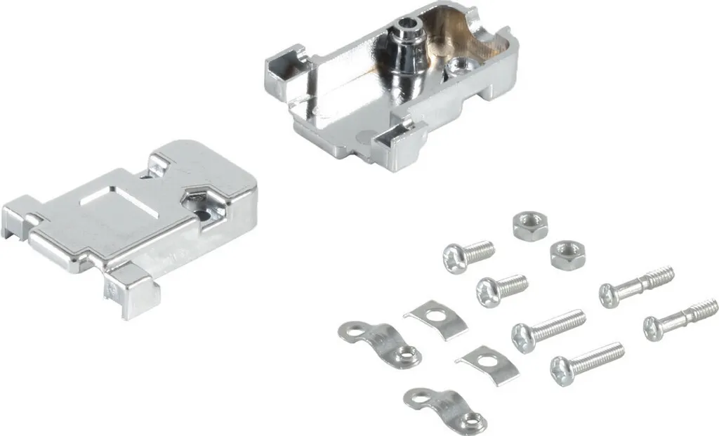 Coque de boîtier Sub-D 9 broches mâle métallisée pour connecteur DB9
