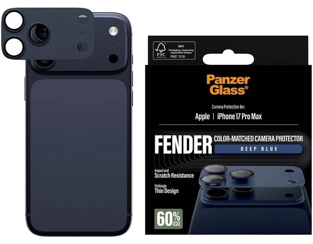 PanzerGlass Fender Camera Prot Deep Blue iP 17 Pro Max Immagine del prodotto 