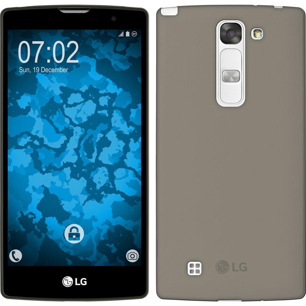 PhoneNatic Case kompatibel mit LG G4c - grau Silikon Hülle Slimcase + 2 Schutzfolien