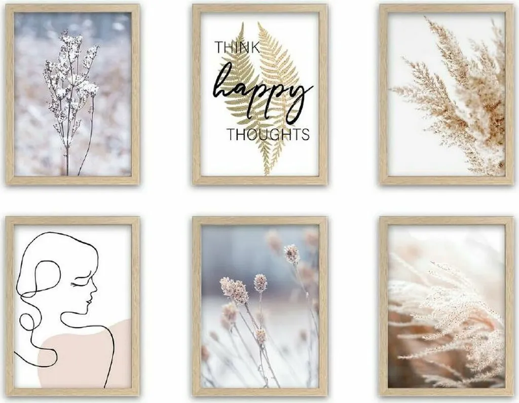 Toile DKD Home Decor Pin 40 x 60 cm - Tableau Mural Nature Pin Élégant