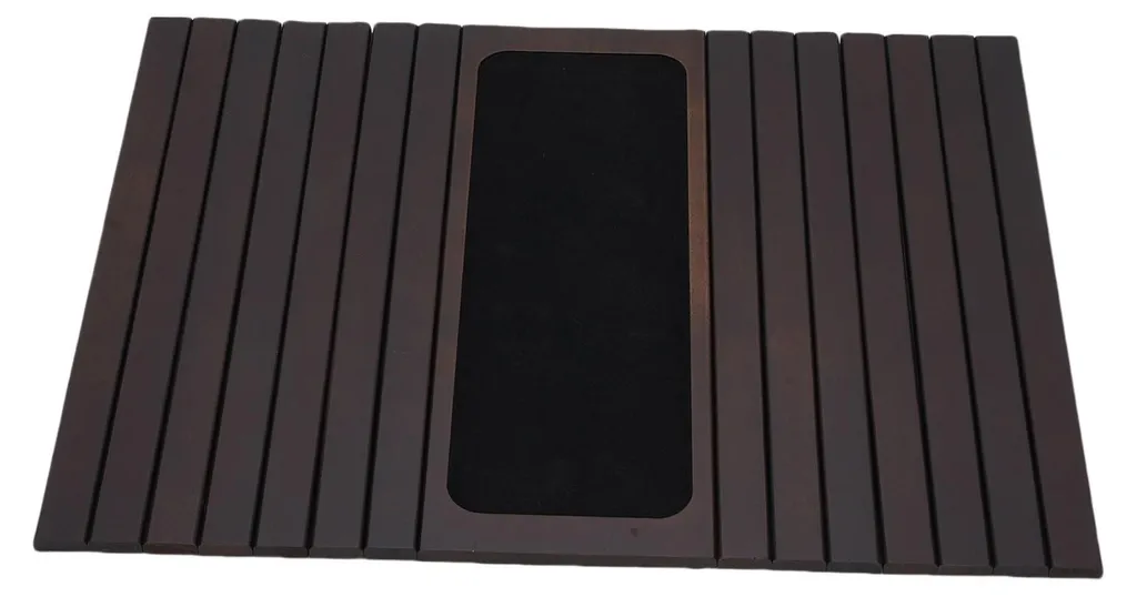 Tablette Accoudoir Canapé en Silicone Marron avec Porte-Gobelet Anti-Glisse