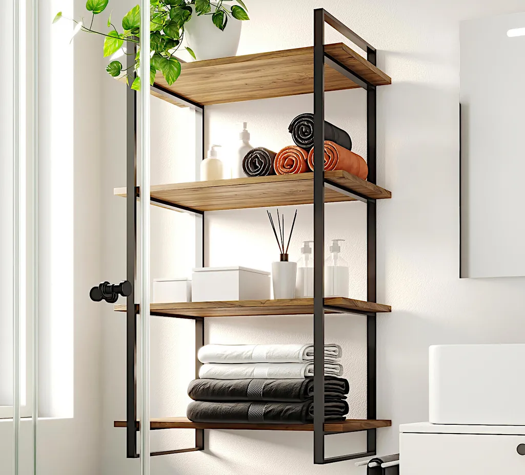 Étagère gain de place Lader avec structure stable et 5 tablettes - 11