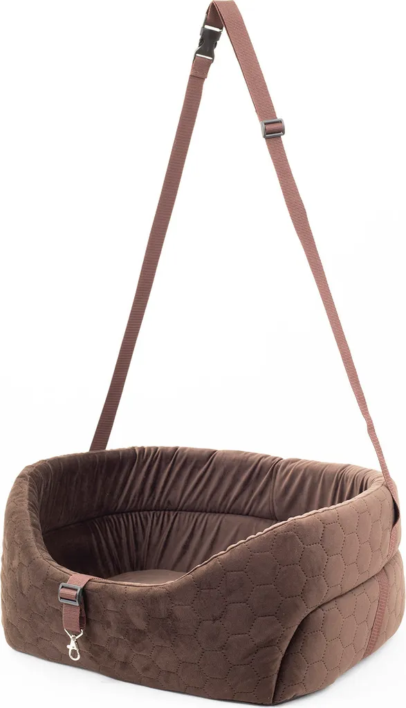 Seggiolino Auto Cane WildKunstleder Braun 51x40 cm | Resistente e Lavabile - 4