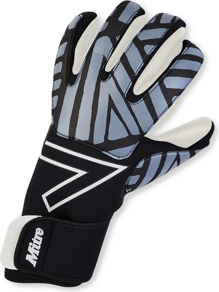 Gants de gardien Mitre Impel CS1985 Anti-Glisse Noir Blanc Taille 10