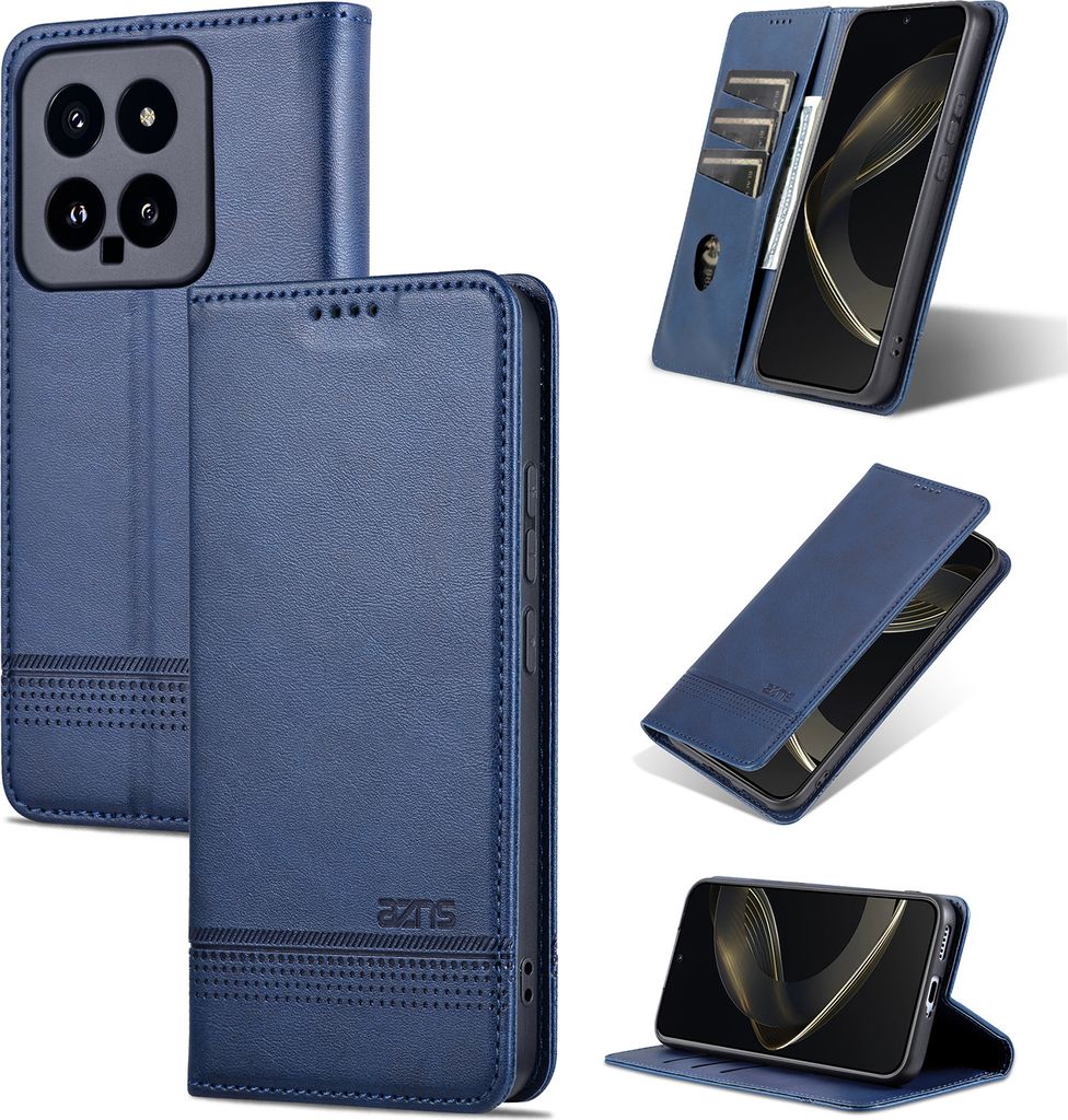 Kožené pouzdro pro Xiaomi 14, skládací peněženkové pouzdro Obrázek produktu 
