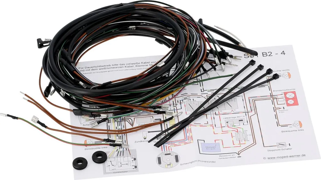 Kit faisceau électrique S51 B2-4 allumage électronique 6V avec schéma