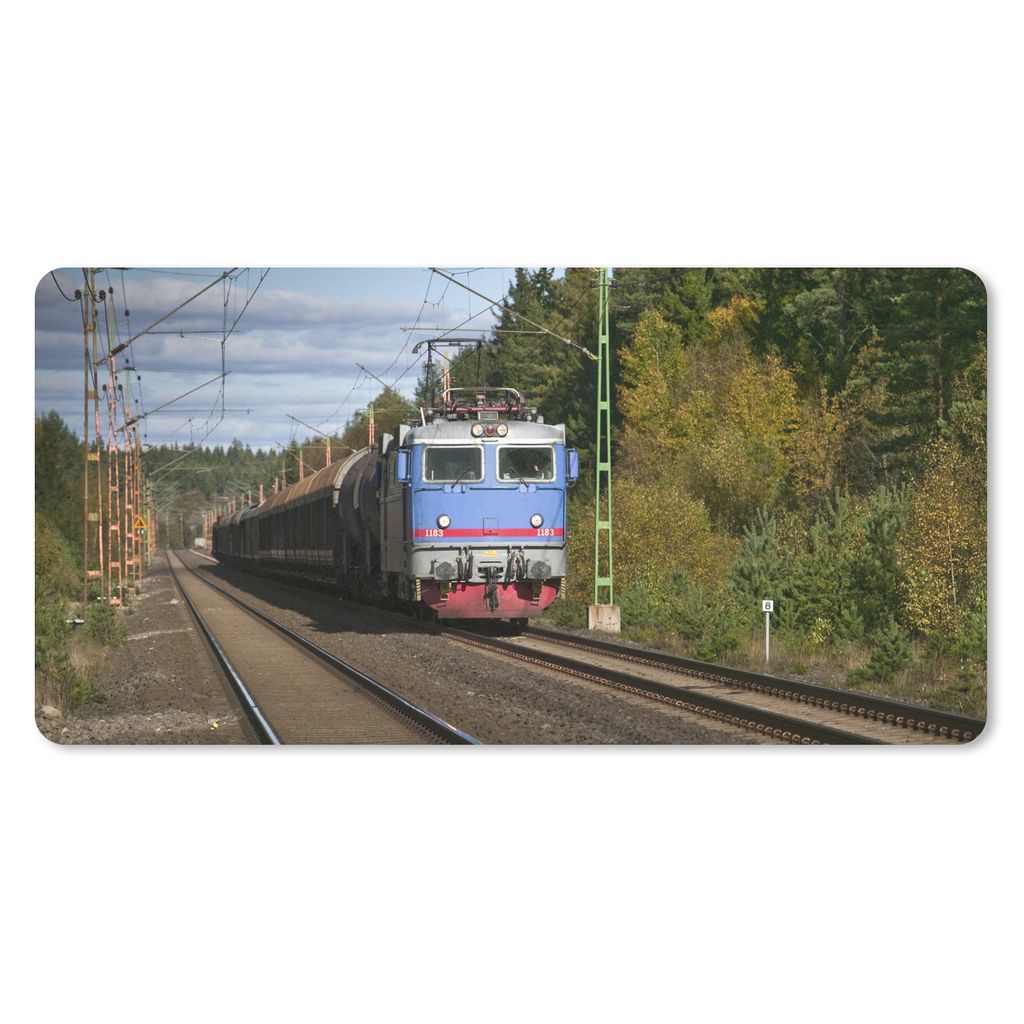 MuchoWow Mauspad Mousepad Ein Zug auf einer Eisenbahnstrecke 60x30 cm - Mousepads - Maus Mat - Pad - Mausunterlage - Nachhaltig