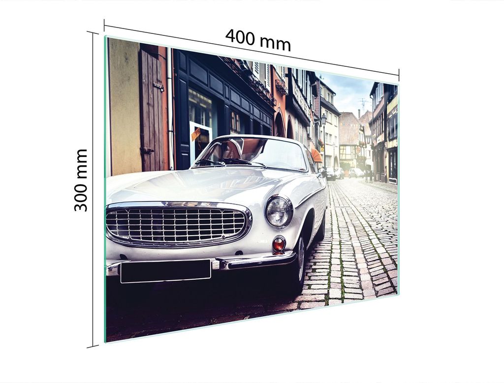 Schneidebrett Herdabdeckplatte Multiglasschneidplatte 40x30 cm Auto Stadt