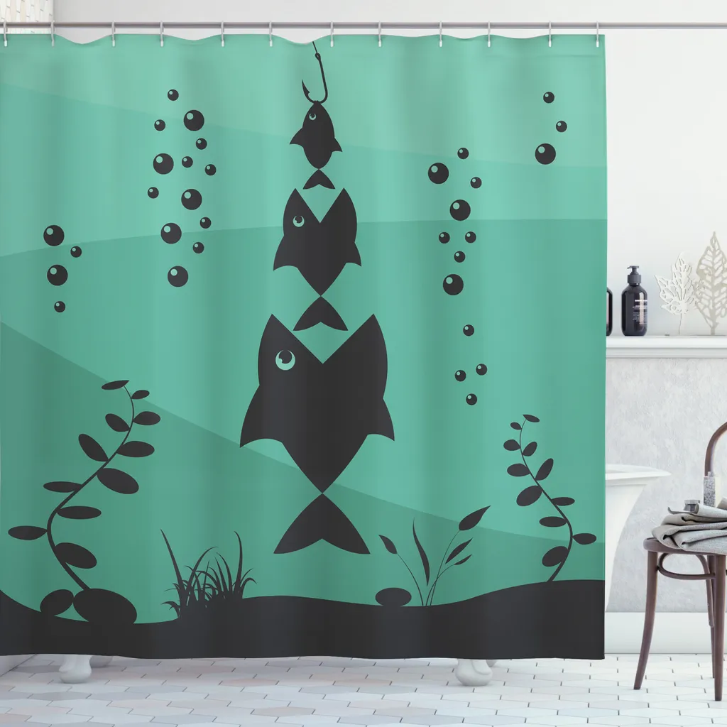 Rideau de douche sans moisissure 175x240 cm opaque teal pour salle d'eau